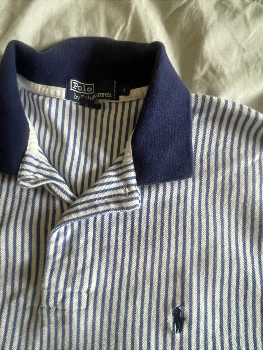 Vintage Polo Ralph Lauren Pinstripe Polo Shirt